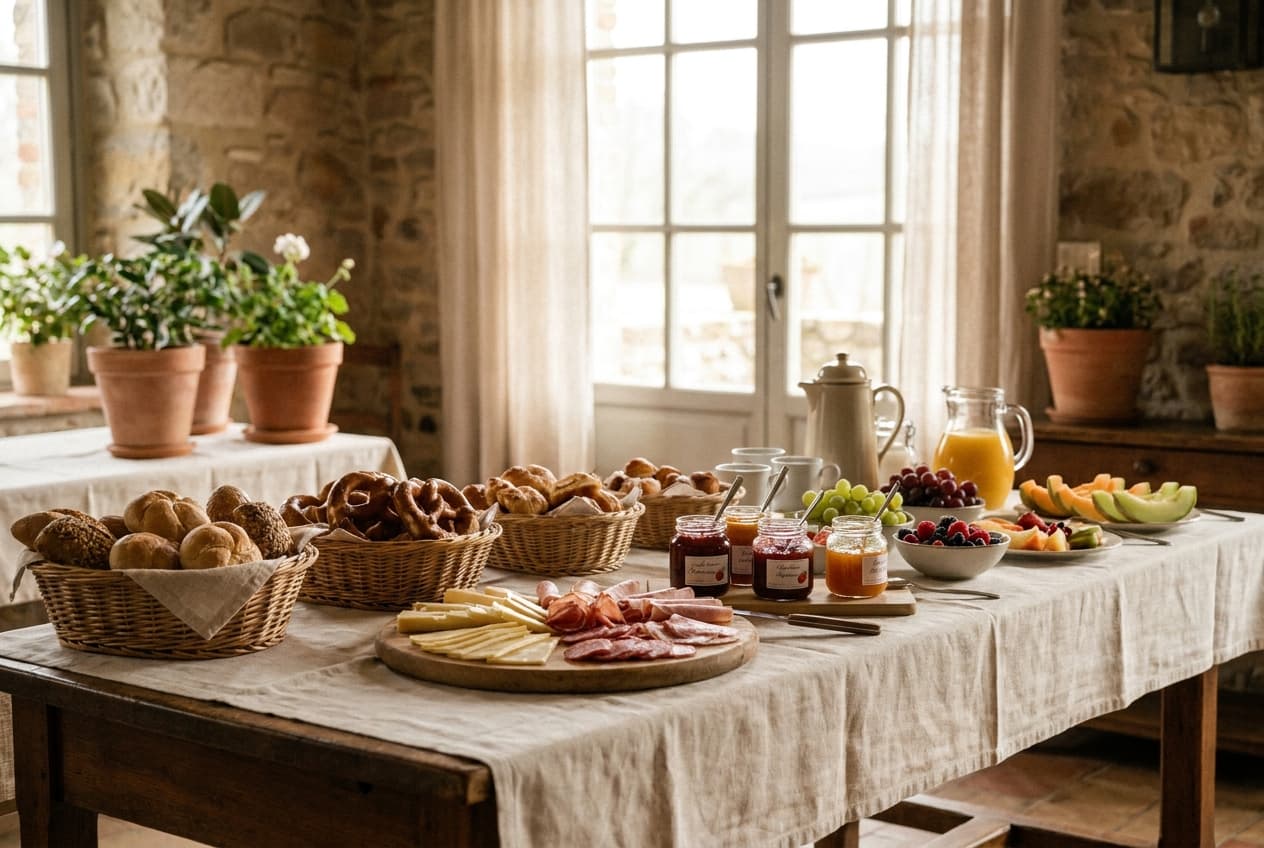 Frühstücksbuffet am Morgen